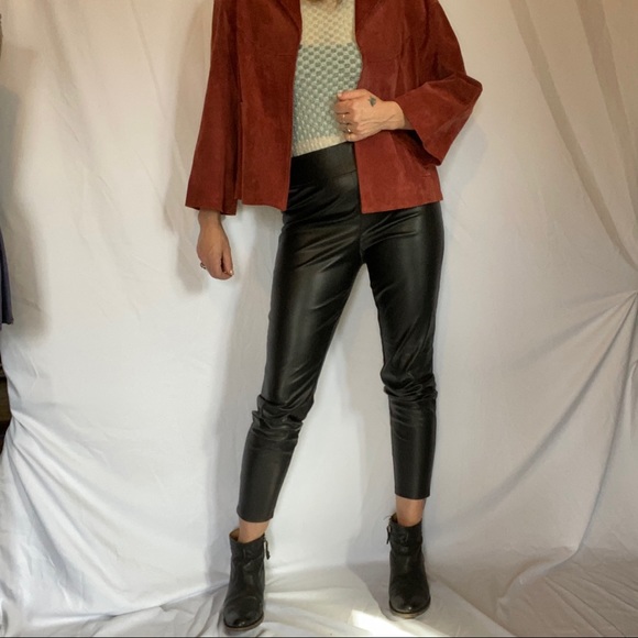 Vintage Suede Boxy Cropped Coat M/L - Picture 5 of 15